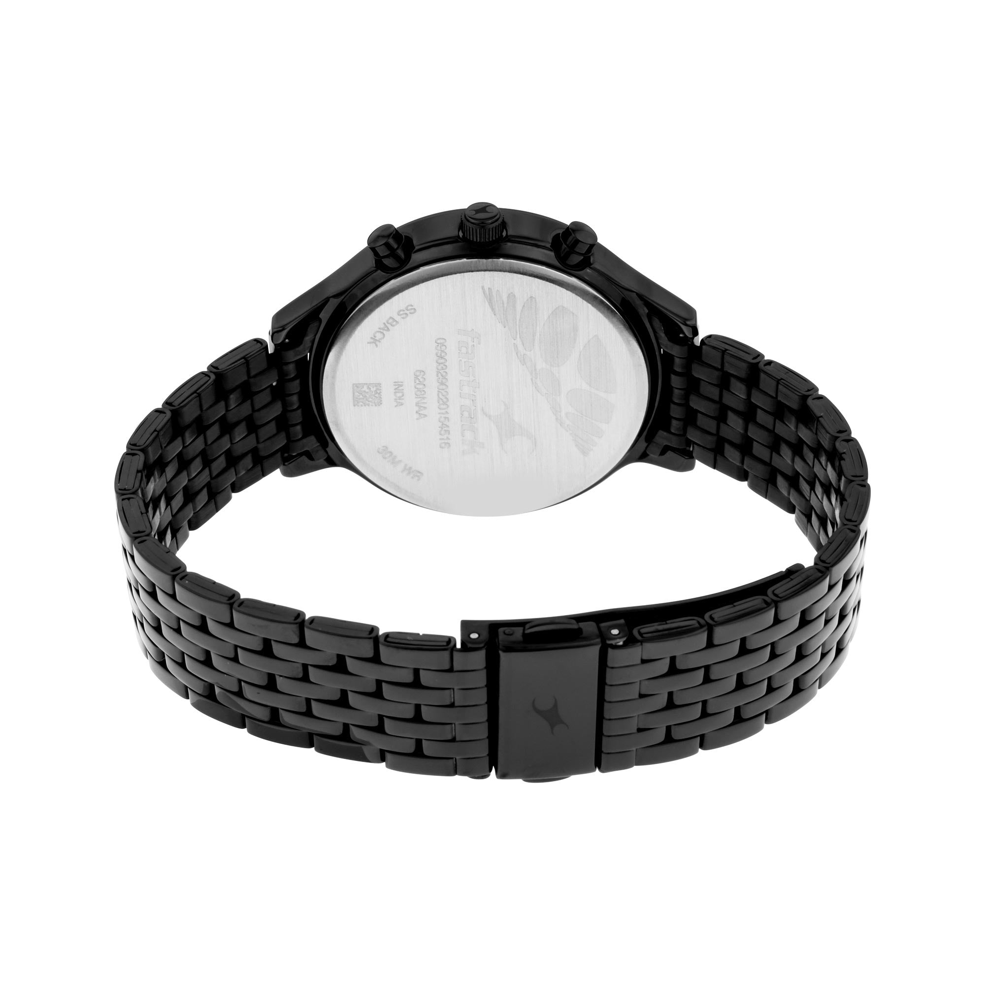 Fastrack Ruffles Quartz Multifunction Purple Dial Stainless Steel Strap Watch for Girls