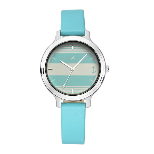 Fastrack Tripster Quartz Analog Bicolour Dial Leather Strap Watch for Girls 6217SL02