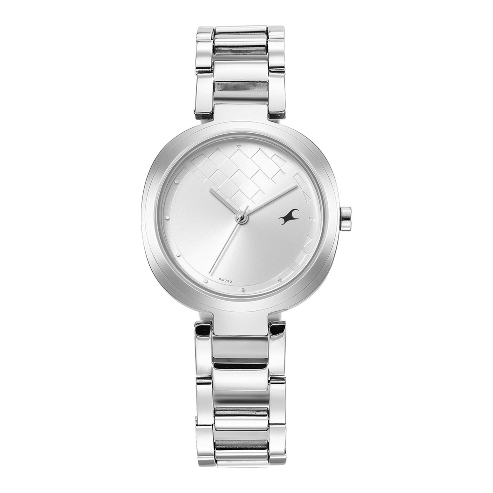 Fastrack Stunners Quartz Analog Silver Dial Stainless Steel Strap Watch for Girls 6247SM02