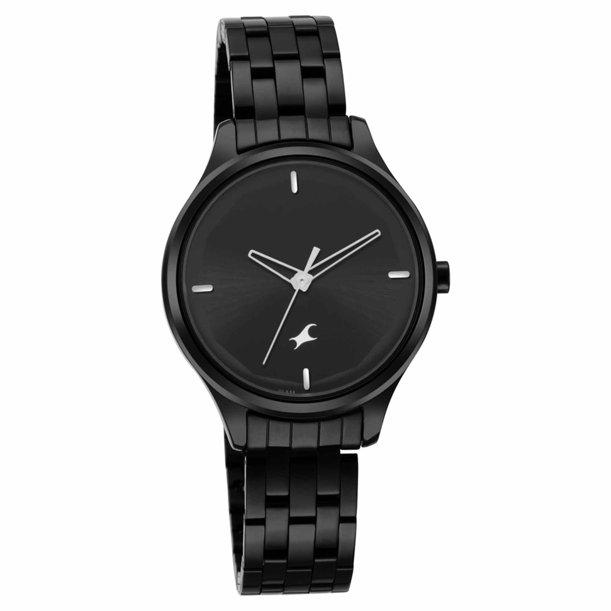 Fastrack Stunners Quartz Analog Black Dial Metal Strap Watch for Girls 6248NM01