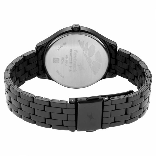 Fastrack Stunners Quartz Analog Black Dial Metal Strap Watch for Girls 6248NM01