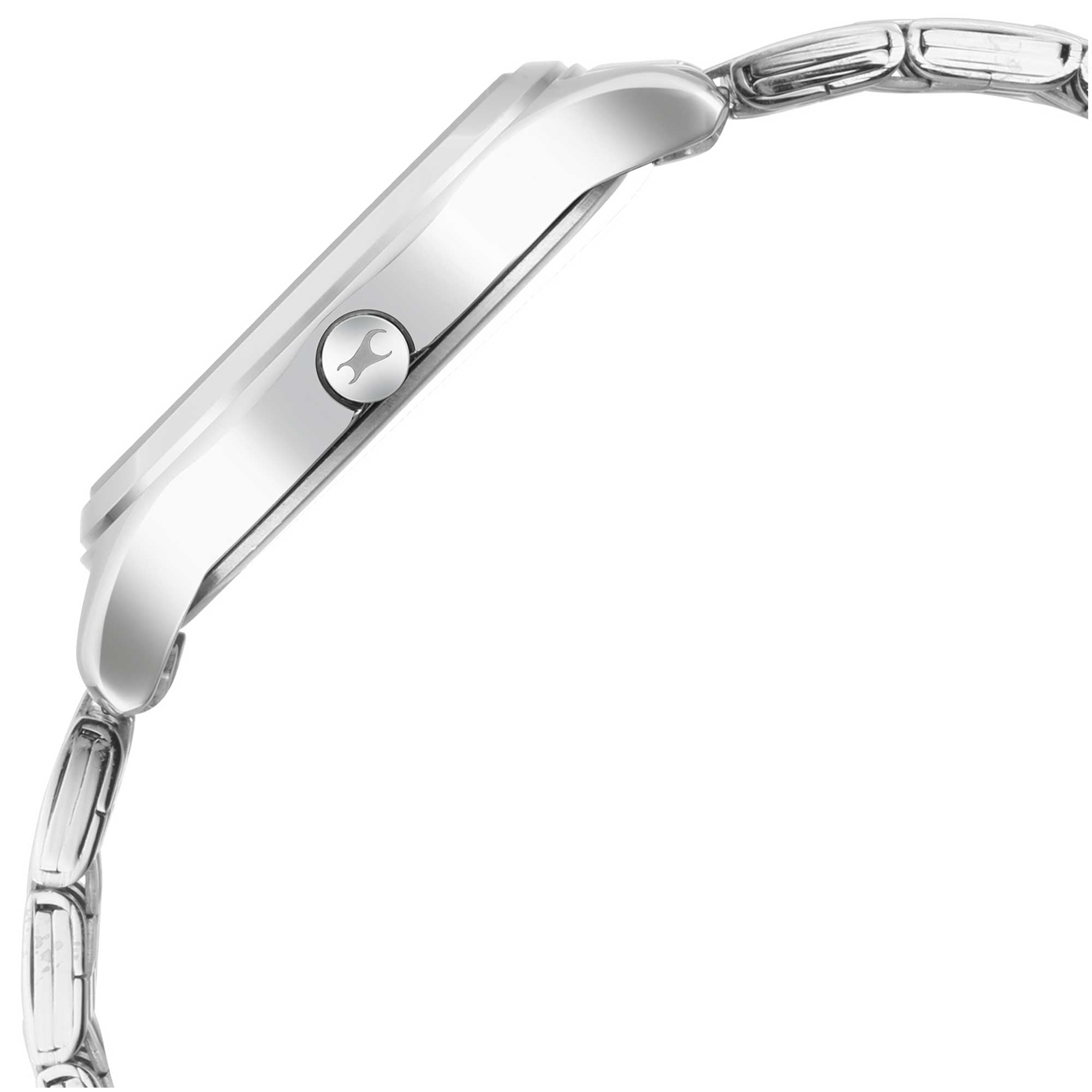 Fastrack Stunners Quartz Analog Silver Dial Metal Strap Watch for Girls 6248SM01