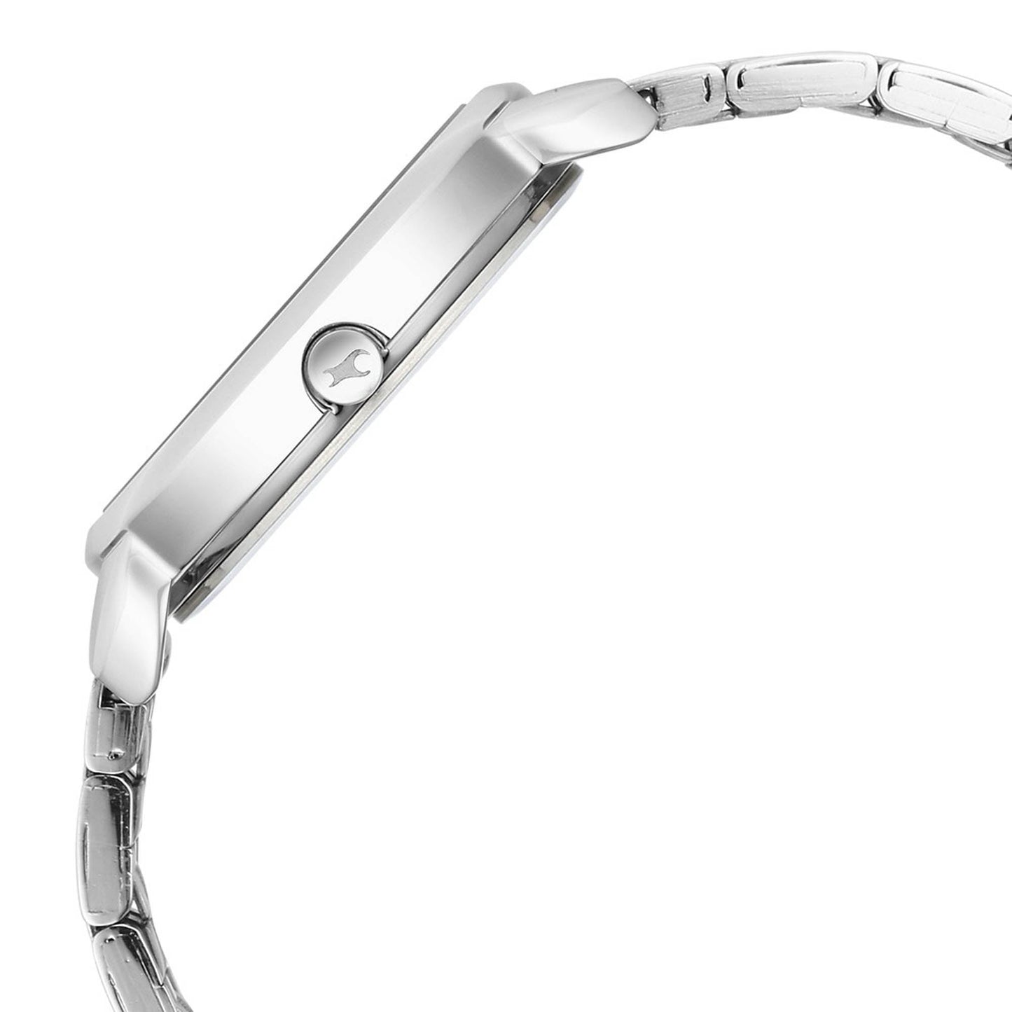 Fastrack Stunners Quartz Analog Blue Dial Metal Strap Watch for Girls