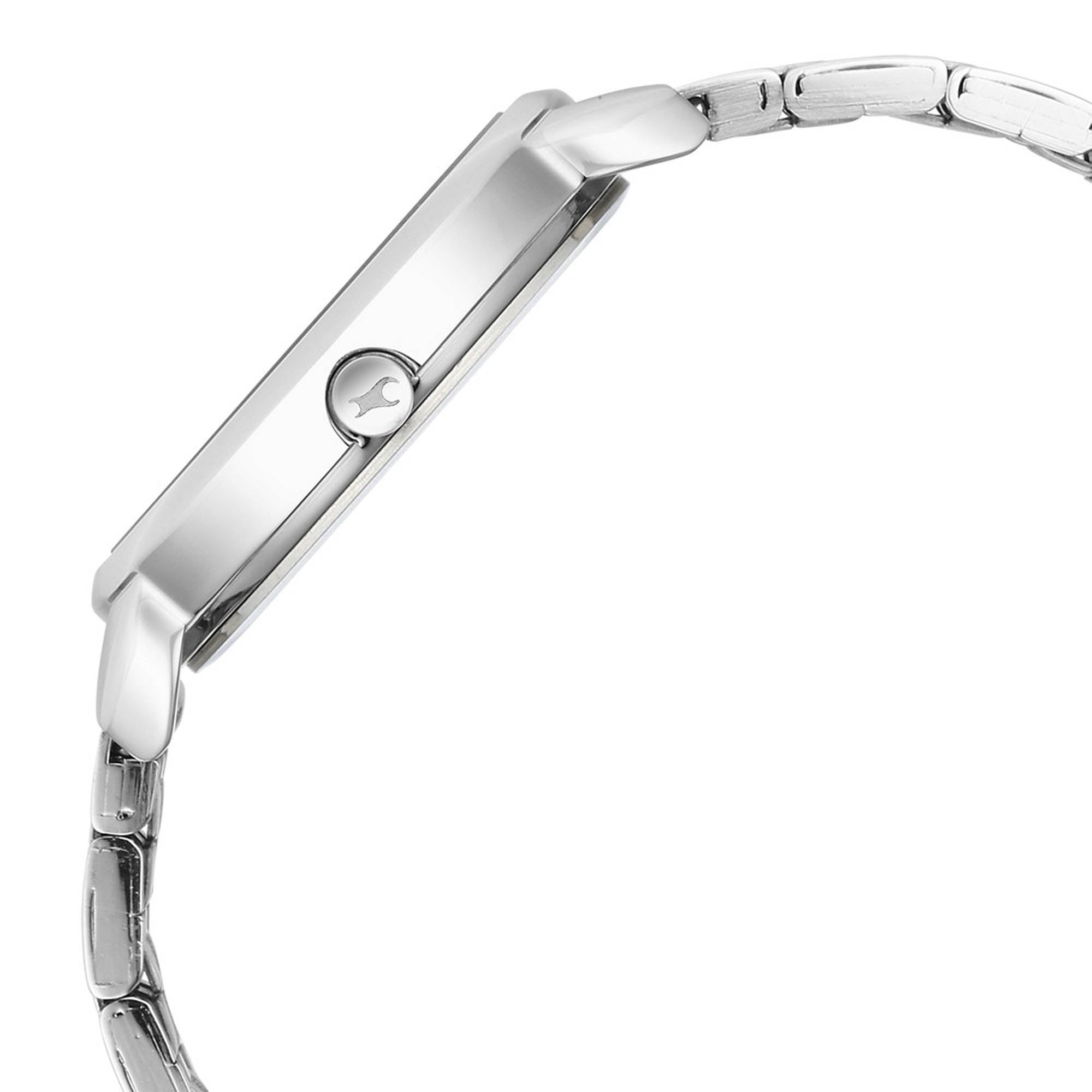 Fastrack Stunners Quartz Analog Blue Dial Metal Strap Watch for Girls