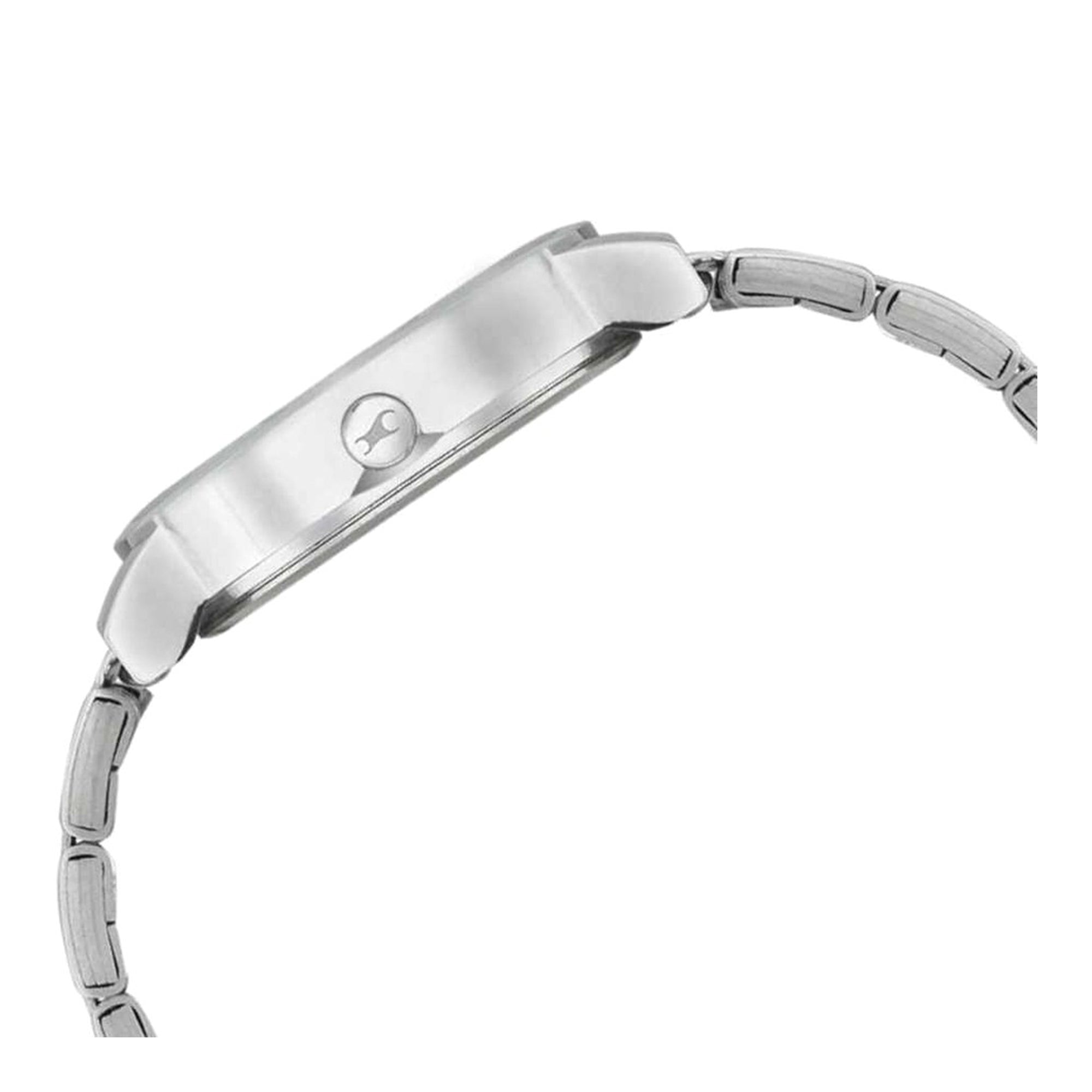 Fastrack Quartz Analog White Dial Stainless Steel Strap Watch for Girls 68010SM01