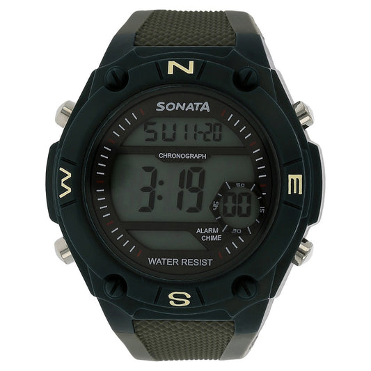 SF Digital Dial Grey Plastic Strap Watch for Men 77033PP01