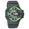SF Quartz Digital Analog Digital Black Dial PU Strap Watch for Men 77118PP04