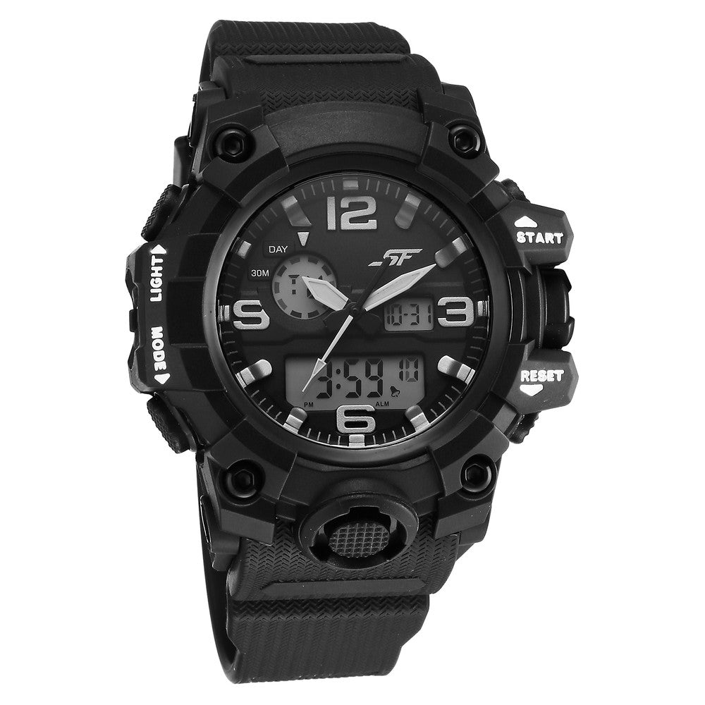 SF Sparq Ana Digi Black Dial Polyurethane Strap Watch for Men 77129PP01