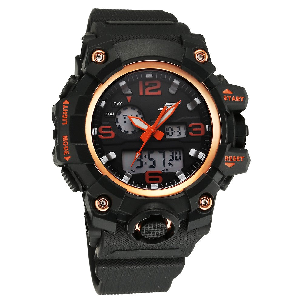 SF Sparq Ana Digi Black Dial Polyurethane Strap Watch for Men 77129PP04