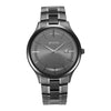 Titan Classique Slimline Anthracite Dial Analog with Date Stainless Steel Strap watch for Men 90142QM02