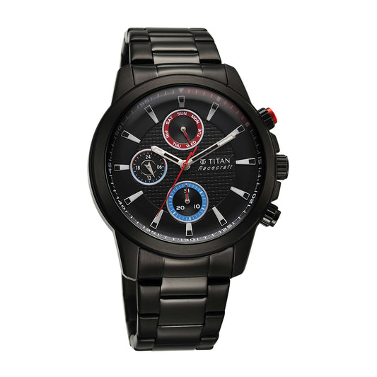 Titan Men Stainless Steel Round Shape Watches(90152KM01)