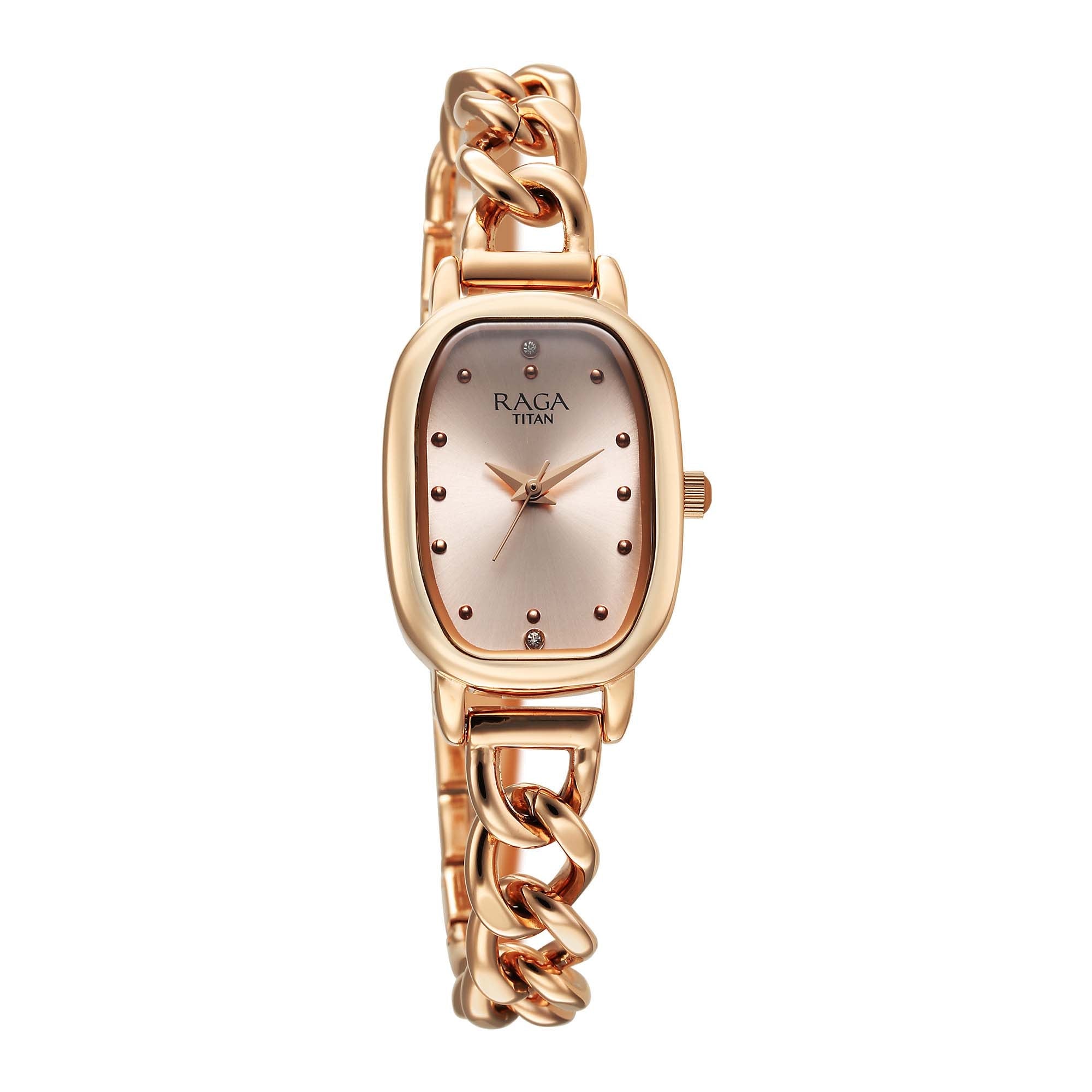 Titan Raga Showstopper 2.0 Quartz Analog Rose Gold Dial  Rose Gold Color Stainless Steel Strap Watch For Women
