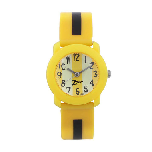 Zoop By Titan Quartz Analog Yellow Dial PU Strap Watch for Kids C3025PP03